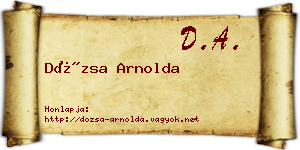 Dózsa Arnolda névjegykártya